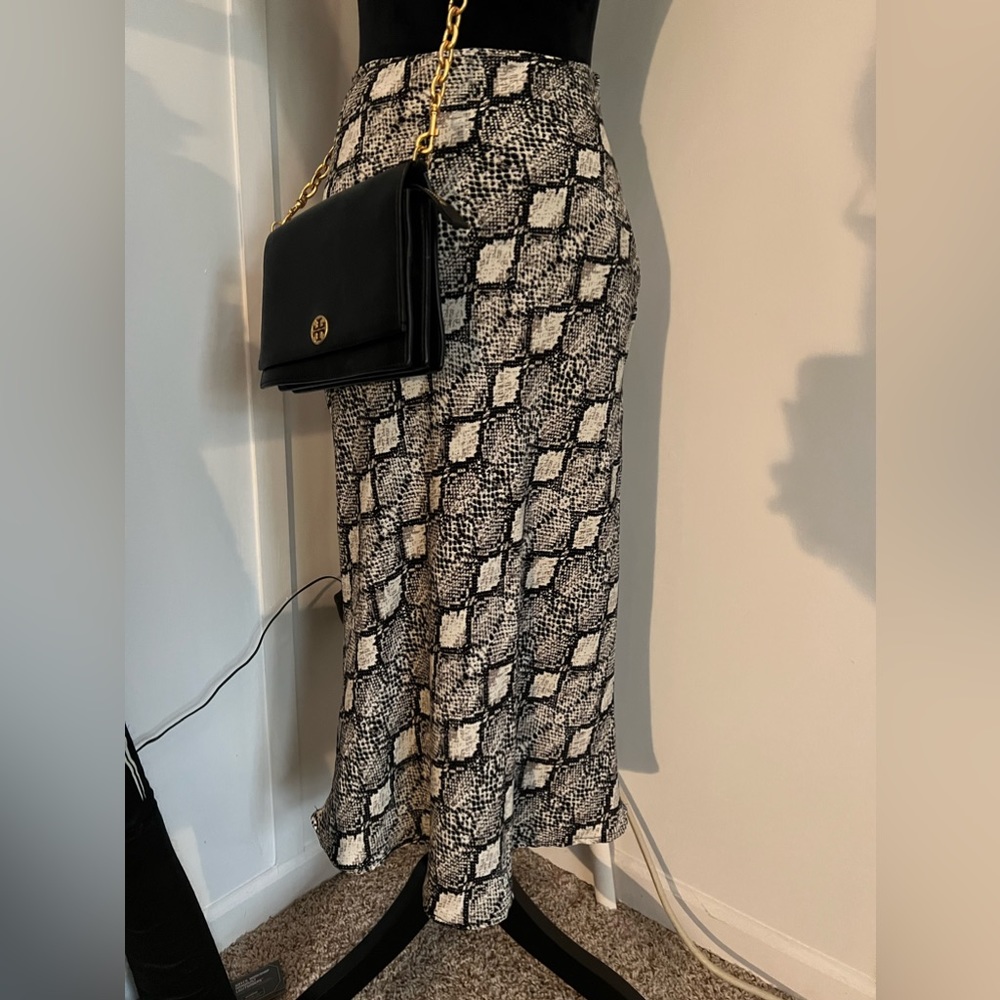 Snake-print Midi Skirt